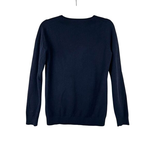 Boden Sweater Women's Size 8 Navy Blue 100% Cashmere Crew Neck - Picture 7 of 12